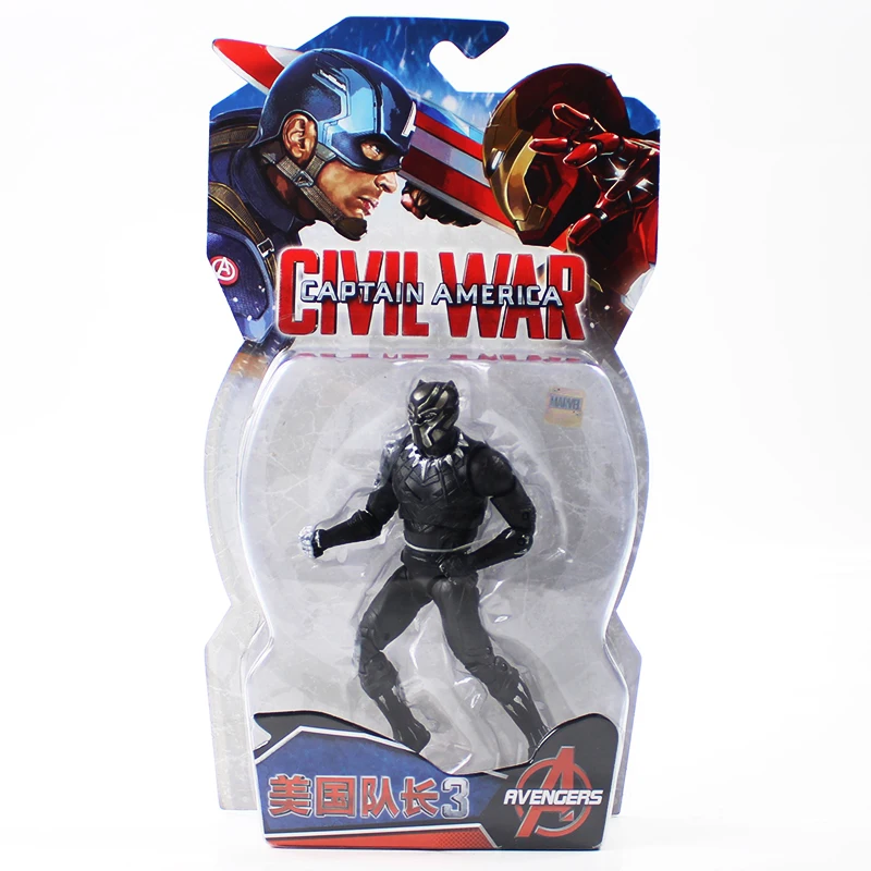 

17cm Avengers Super Hero Captain America 3 Civil War Black Panther Superhero PVC Action Figure Collectible Model Toys Doll