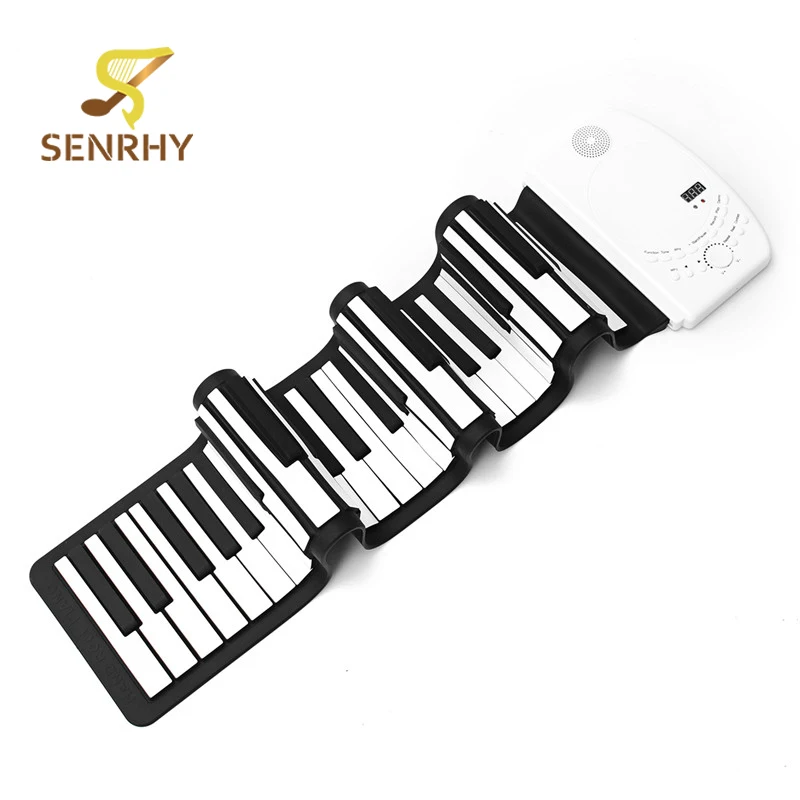 

SENRHY Portable Flexible 61 Keys Digital Soft Keyboard Piano Foldable Electronic Roll Up Piano With Ten Parts Gifts