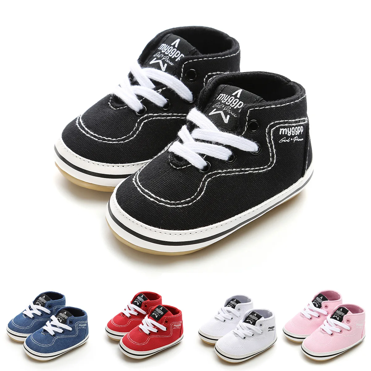 Anti slip Sneakers For Newborn Baby Girls Boys High Top 0 18 Month