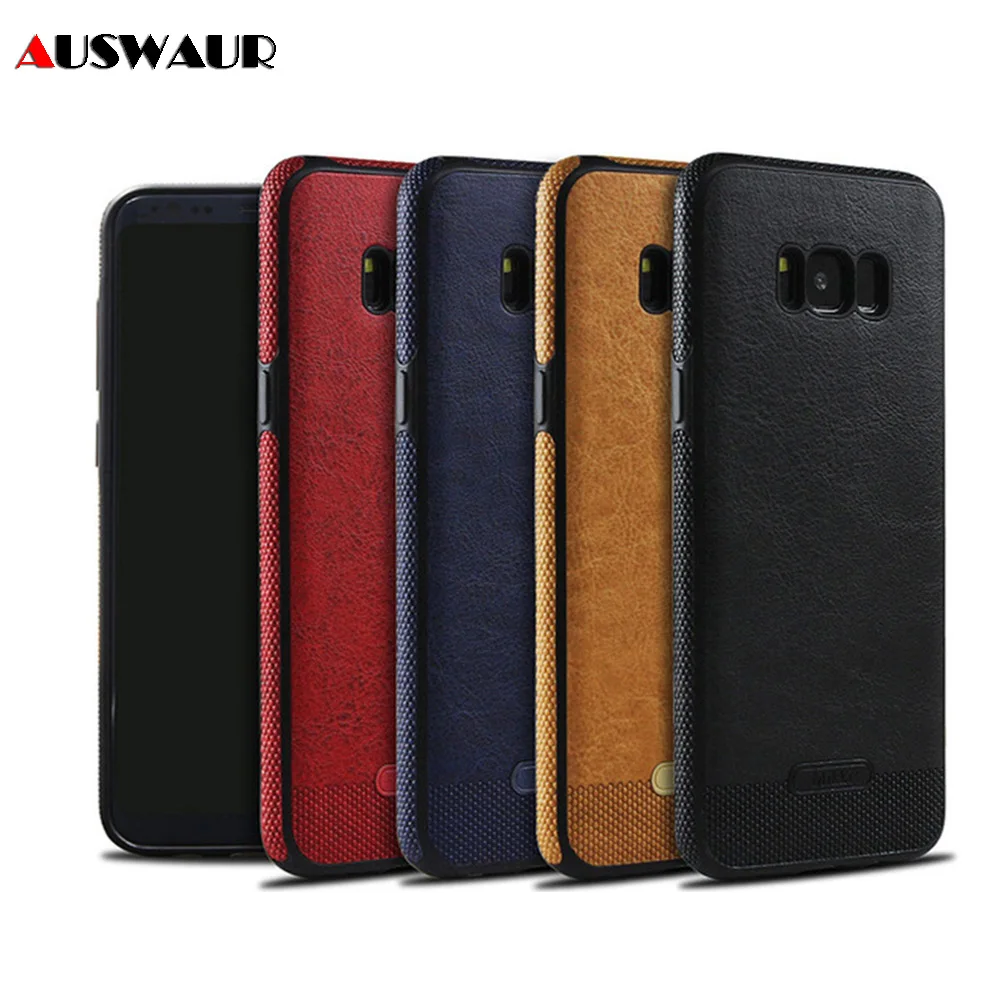 Luxury Retro Business Phone Case for Samsung Galaxy S6 Edge S8 S9 Plus Note 8 PU Leather Cover |