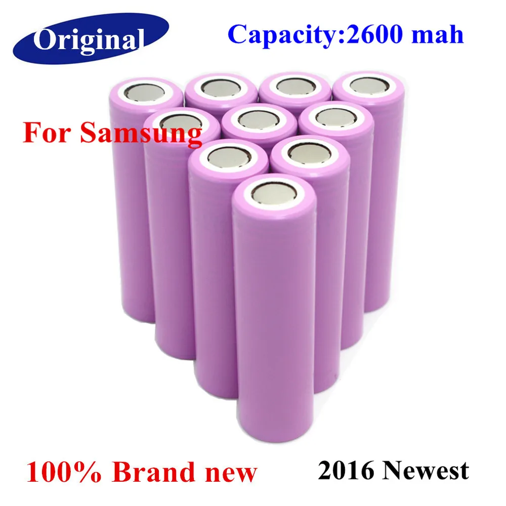10 шт./лот оригинал для Samsung 18650 2600 мАч ICR18650-26HM li-ion 3 7 v аккумулятор перезаряжаемые