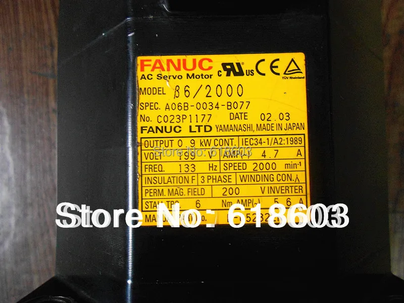 Fanuc серводвигатель переменного тока A06B-0034-B077