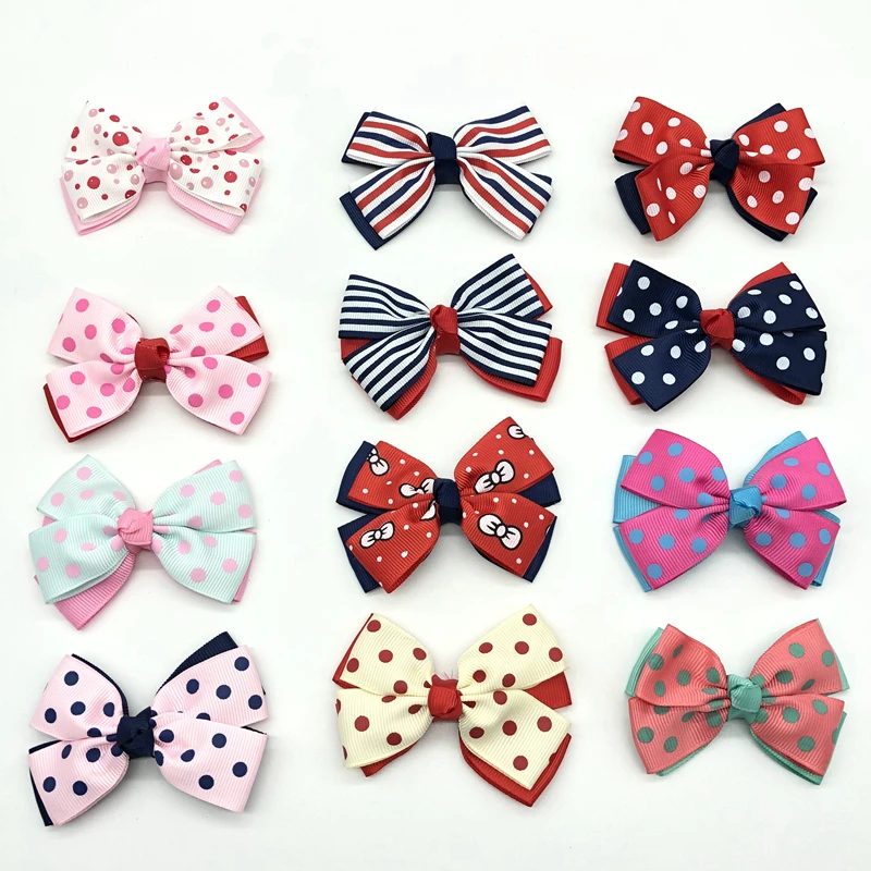 Платье с бантиками для девочек, лента для волос с бантом зажимы с заколки аксессуары для волос ручной работы принцессы Головные уборы повязка для волос повязка для головы