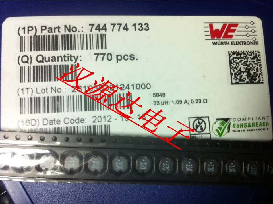 

744774133 CD54 330 33UH 1.17A 5.8X5.2X4.5 WE Wound SMD Power Inductors
