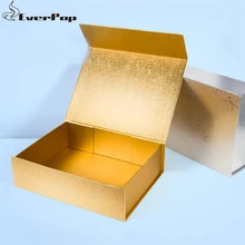 200 шт простой Картон Складная жесткая коробка Магнитная застежка 4 цвета размер 32X24X9 см индивидуальные коробки с логотипом