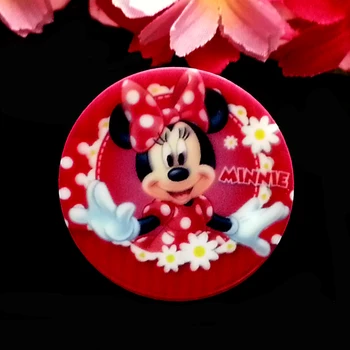 

40pcs/Lot 30mm Round Mouse Planar Resins Cabochons Red Minnie Resin Flatback for Hair Bows Center Scrapbooking Embellishments