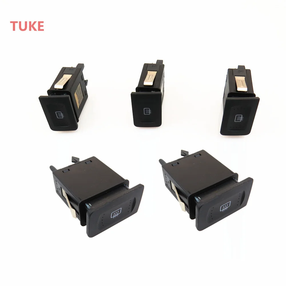 TUKE Qty 5 New Rear Windows Windshield Heater Defrost Switch Button For