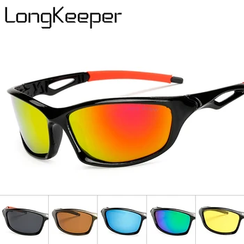 

LongKeeper 2017 Travel Mens Sunglasses Polarized Sunglasses Brand Yellow Lens Night Vision Driving Glasses Goggles Reduce Glare