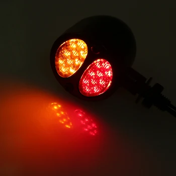 

POSSBAY LED Motorcycle Signal Light Yellow Red Twin Smoke Lens Running Brake Lamp Motorcycle Flash Lamp Light For Honda Yamaha