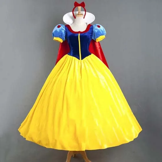 Длинное платье принцессы Белоснежки золотистого цвета для женщин; карнавальный костюм Белоснежки на заказ