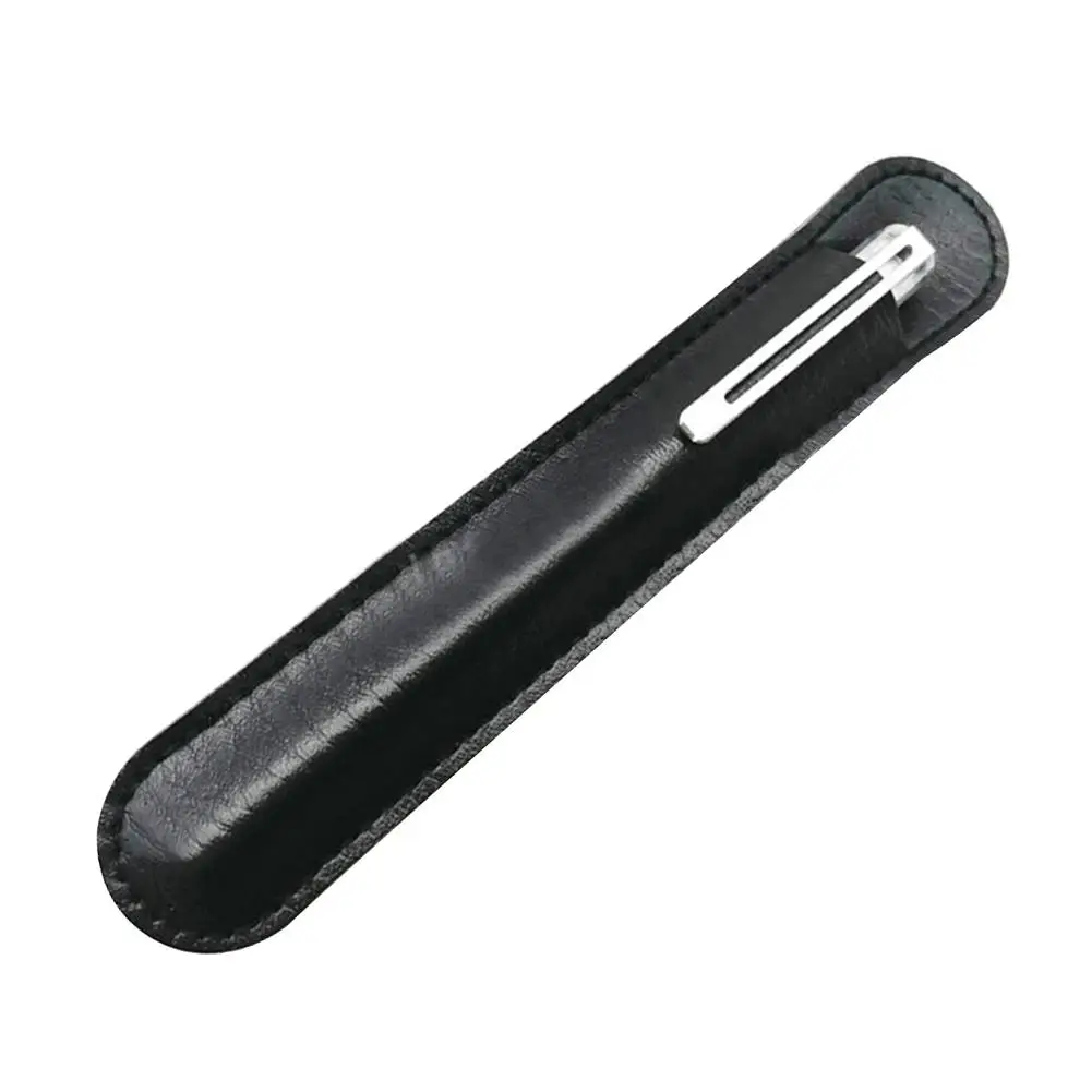 Чехол-карандаш из искусственной кожи, пыленепроницаемый, анти-осенний, чехол для хранения одной ручки, чехол, сумка-держатель, стильные аксессуары - Цвет: Black