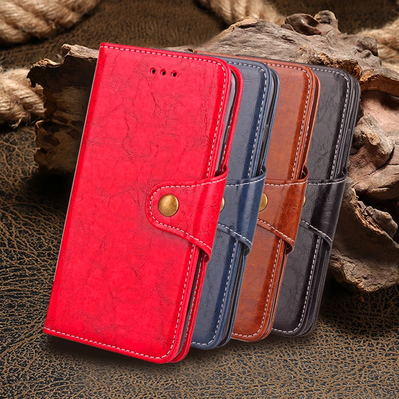 Кожаный флип-чехол-бумажник в стиле ретро для Leagoo Kiicaa power 5 0 дюйма Роскошный