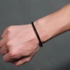 Black Silver Color Cuff Bangle for Man and Women Quality 316L Stainless Steel Punk Bangle Bracelet Titanium Jewelry 6