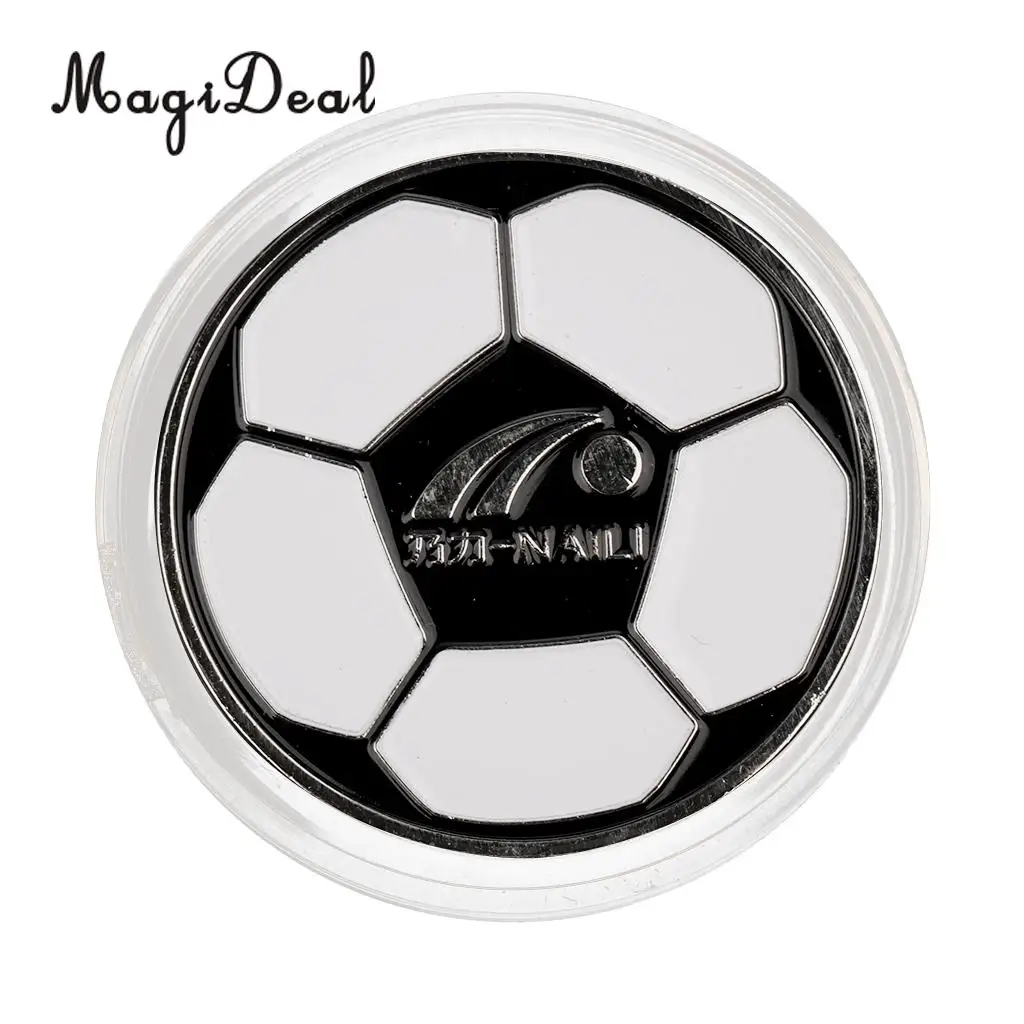 MagiDeal Double Sided Football Soccer Referee Flip Coin Toss Coin Plus Sports Referee Metal Whistles with Lanyard