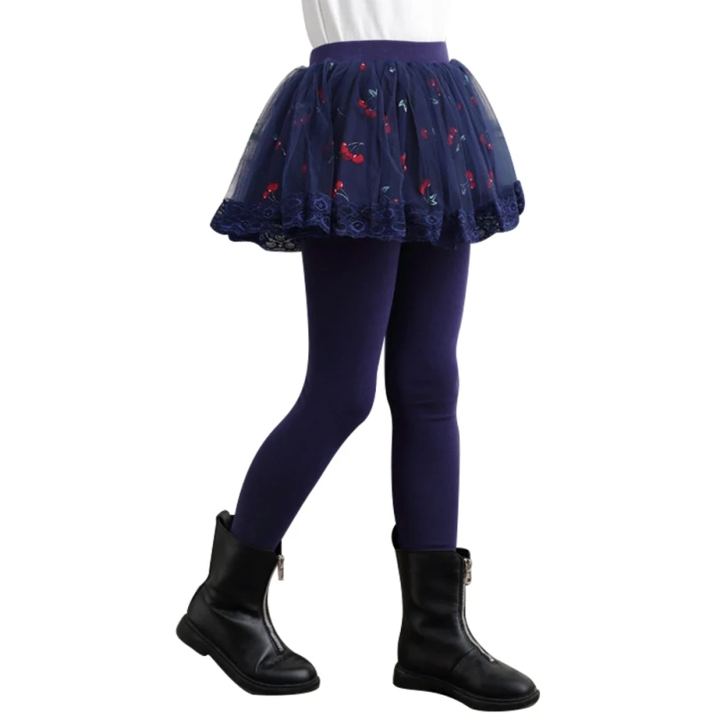 Новая модная одежда для девочек леггинсы принцессы печати юбка брюки леггинсы для девочек толстые детские леггинсы S2 - Цвет: as show