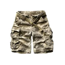 Для мужчин шорты Masculino Камуфляж Cargo шорты милитари Для мужчин s Homme верхняя одежда хлопковые свободные Повседневное армейские короткие Pants11color