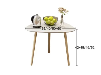 

Triangle Eco-friendly Wooden Coffee Table Living room tea tables end table Bed small side table