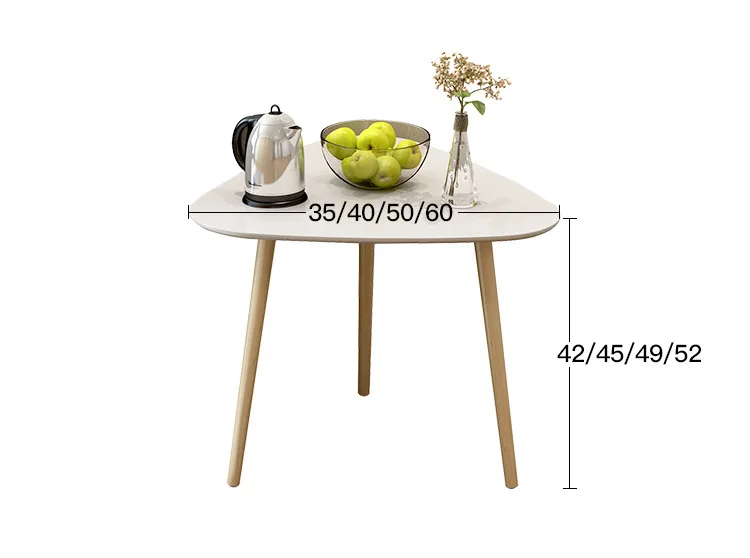 Triangle Eco-friendly Wooden Coffee Table Living room tea tables end table Bed small side table