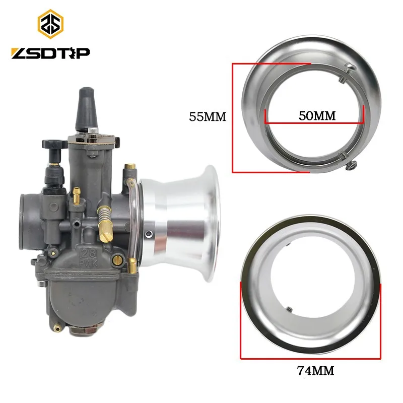 

ZSDTRP 50mm Motorcycle Modified Carburetor Air Filter Cup for Keihin OKO KOSO PWK 21/24/26/28/30 PE 28/30 Refit Carburador