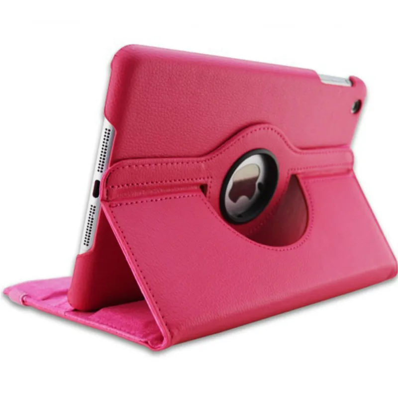 Cover Case For Huawei MediaPad T3 10 AGS-W09 AGS-L09 AGS-L03 9.6" 360 rotating PU leather Tablet case for Huawei T3 10 9.6 Glass - Color: rose red