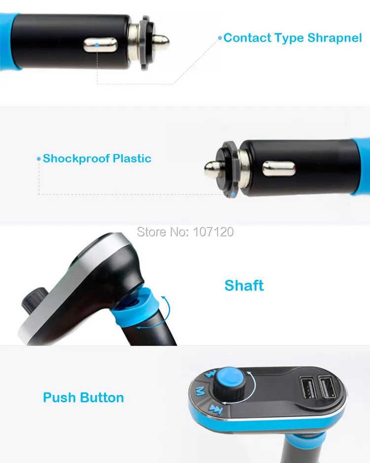 Новинка высокое качество Bluetooth MP3 Автомобильный плеер FM передатчик Hands-free Dual USB Порты и разъёмы зарядки Беспроводной автомобиля, автомобильный набор