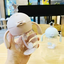 280ml Lovely Creative Baby Feeding Water Drink Leak Proof Bottle With Straw Baby Learning Drinking Tritan Portable Sippy Cup 280ml Lovely Creative Baby Feeding Water Drink Leak Proof Bottle With Straw Baby Learning Drinking Tritan Portable Sippy Cup
