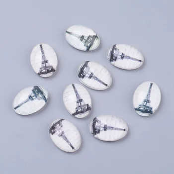 

50pcs Tempered Glass Oval Cabochons accessories for DIY jewelry making F60