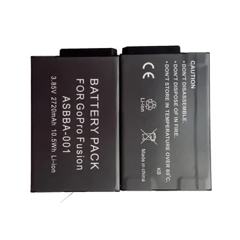 

1pc 2720mAh Rechargeable Li-ion Battery for Gopro Fusion 360 Degree Camera ASBBA-001 Battery