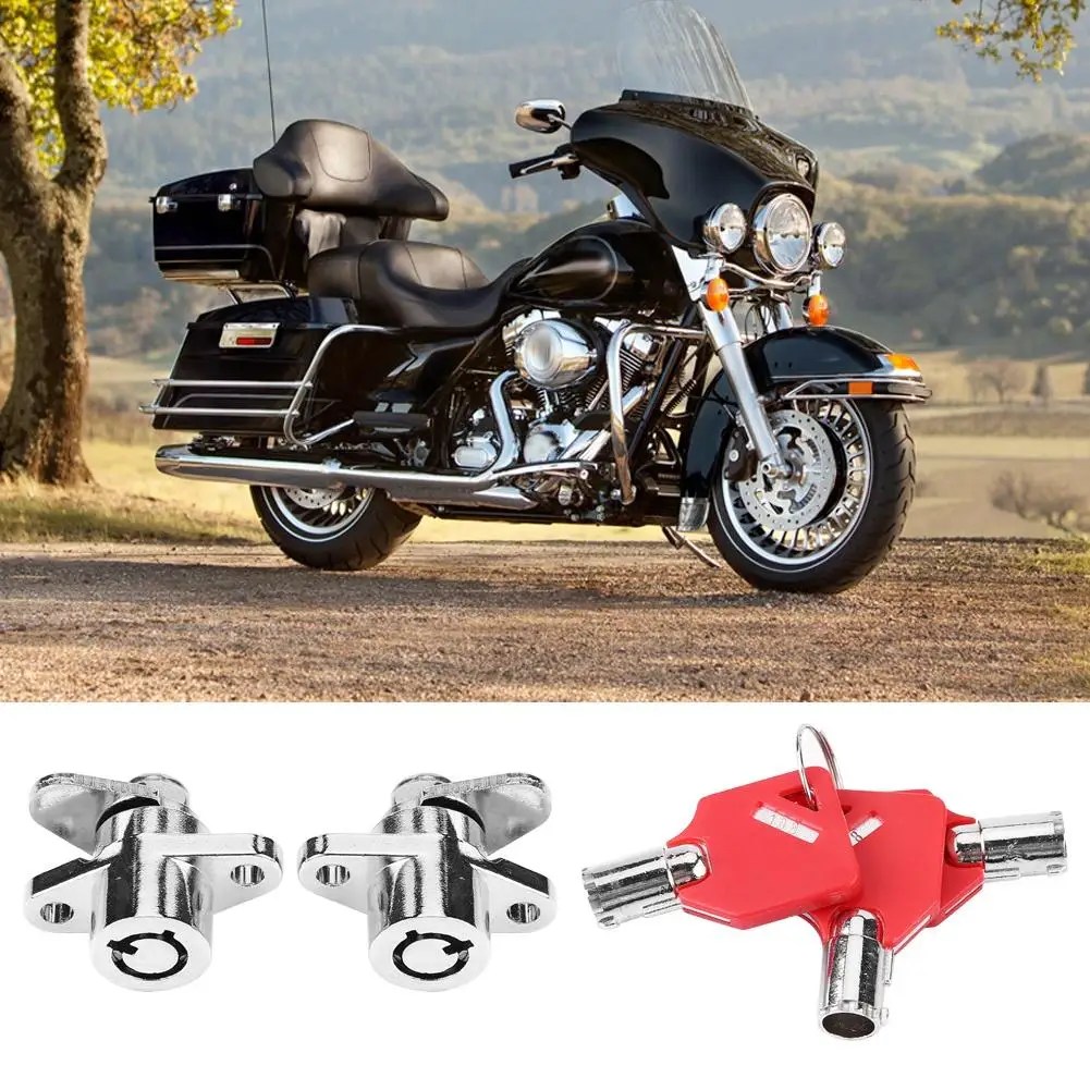 2 шт. жесткий мотоциклетный замок с 3 красными клавишами для Electra Glide замок безопасности TYK1427846 motocicleta мотоциклист aksesuarlari