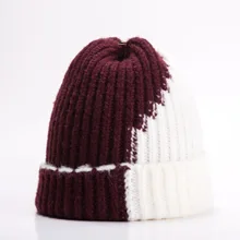 Для мужчин Осенне-зимняя Дамская обувь теплая шапка модная вязальная шерсть Кепки мягкие вязаные крючком шапочки Регулируемый головной убор удваивает Цвет латунной пряжкой