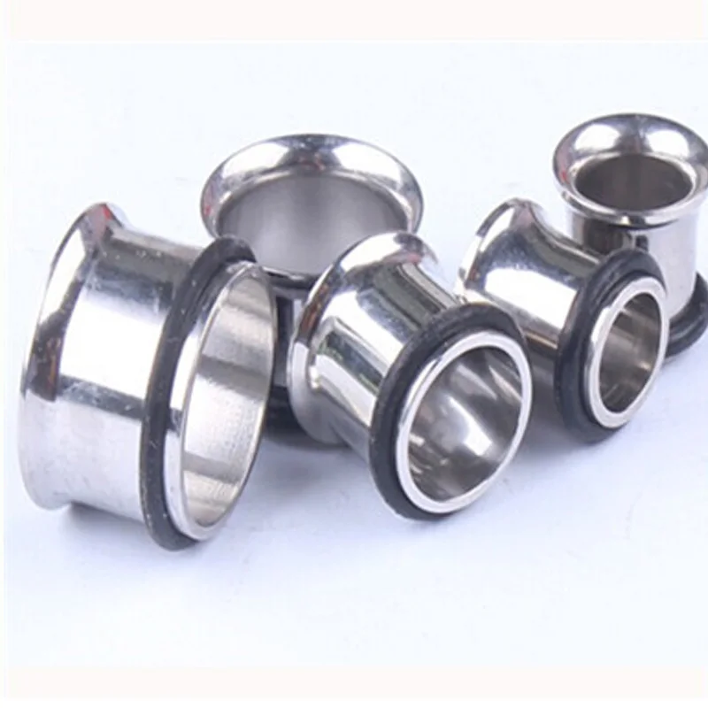 

2Pcs Slive Medical Steel Ear Dilator Stainless Steel Cone Solid Through Tragus Earring To Prevent Allergy Body Jewelry Piercing