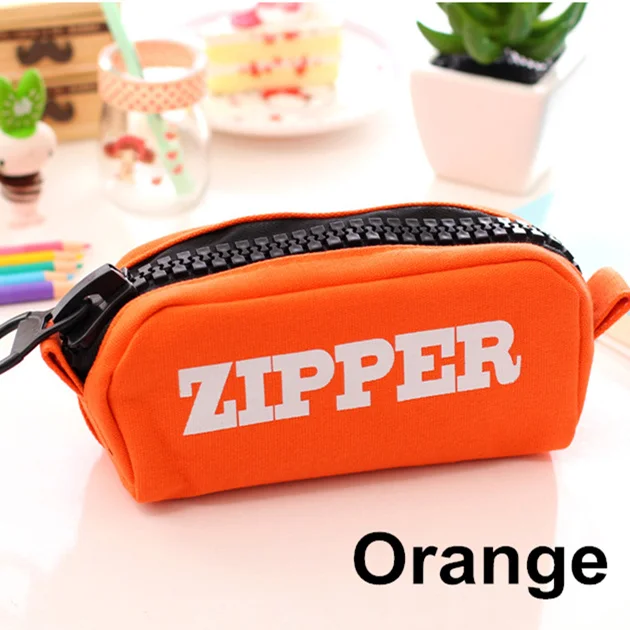 orange Большой карандаш сумка Холст estuches школьный канцелярский пенал для хранения пенал материал escolar поставки FB350 - Цвет: orange
