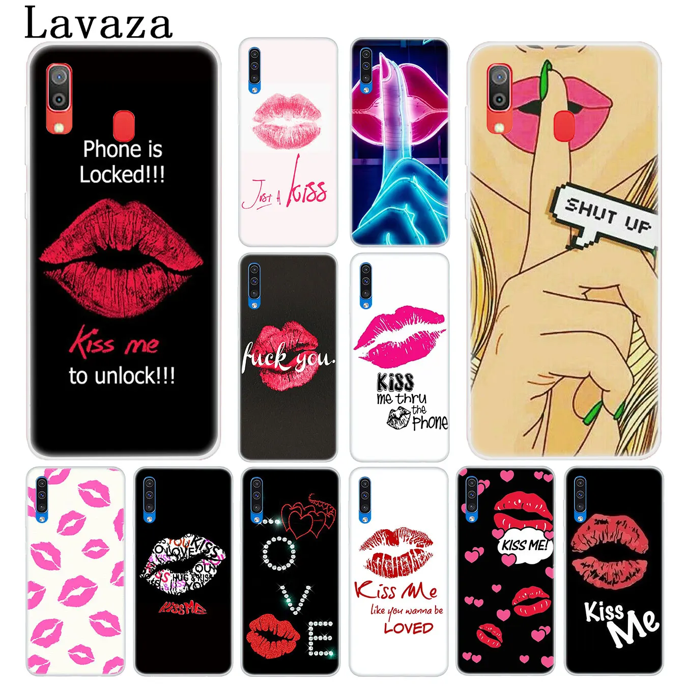 

Lavaza Kiss me Lips Lipstick Rouge phone Hard Phone Case for Samsung Galaxy A10 A20 A30 A40 A50 A60 A70 M40 M30 M20 M10 Cover