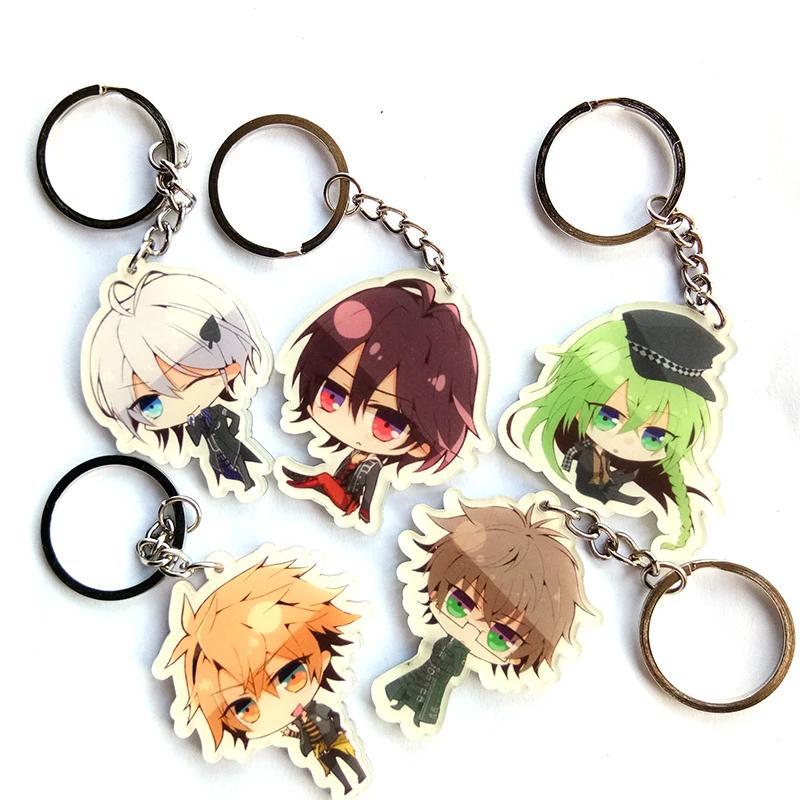 5pcs/set Anime Keychain Japanese Anime Amnesia Heroine Shin Ikki Kent