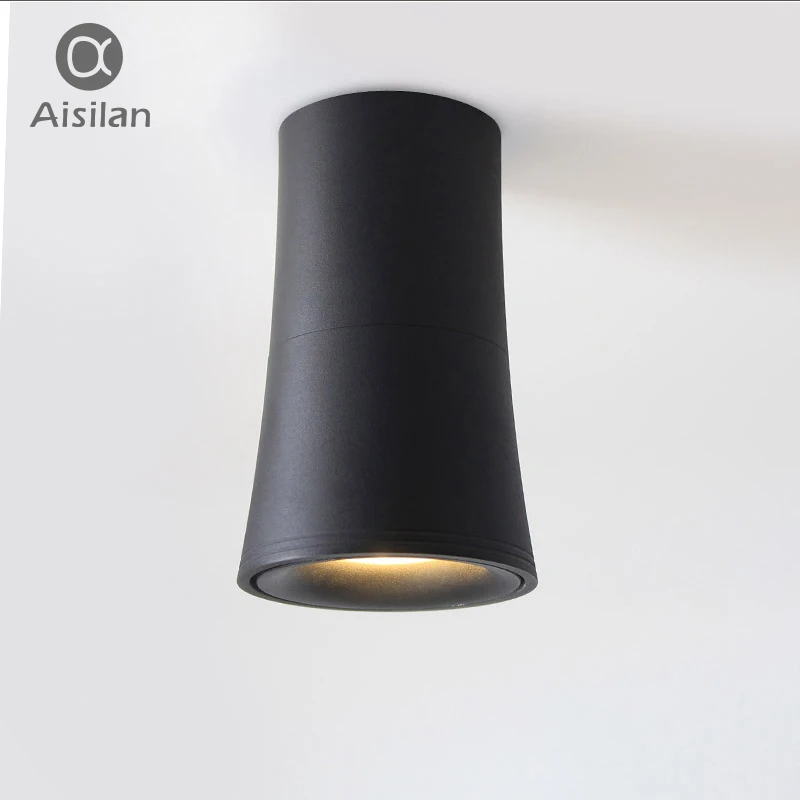 Kopen Aisilan Nordic LED Downlight Opbouw Plafond Lampen AC85 260V Spot licht voor Woonkamer Slaapkamer Hal Kantoor