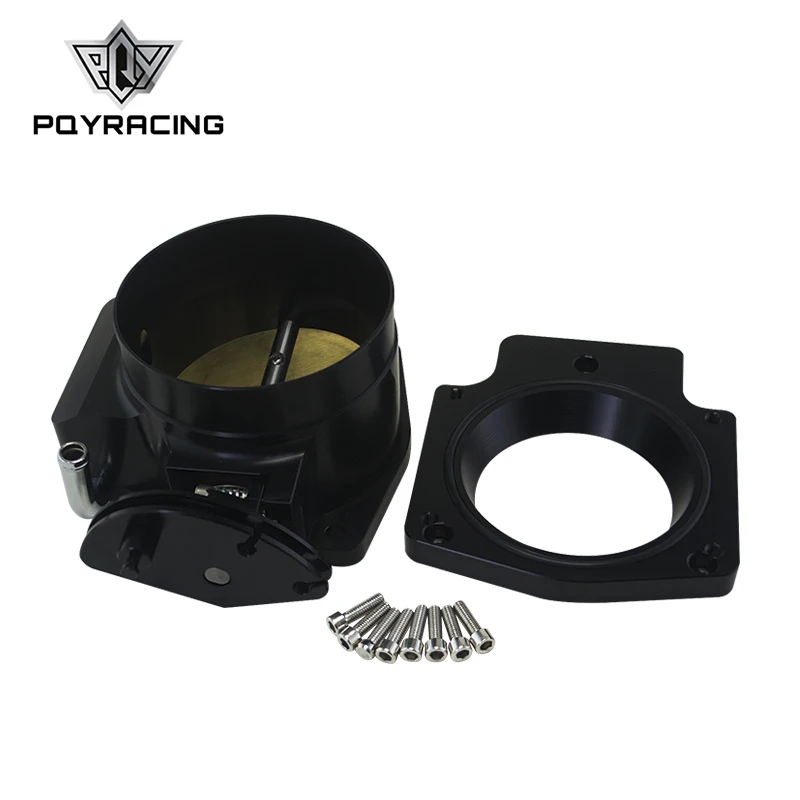 

PQY - 92mm Throttle Body +Manifold Adapter Plate for LS LS2 LS3 LS6 LS7 LSX BLACK PQY6937+TBS41