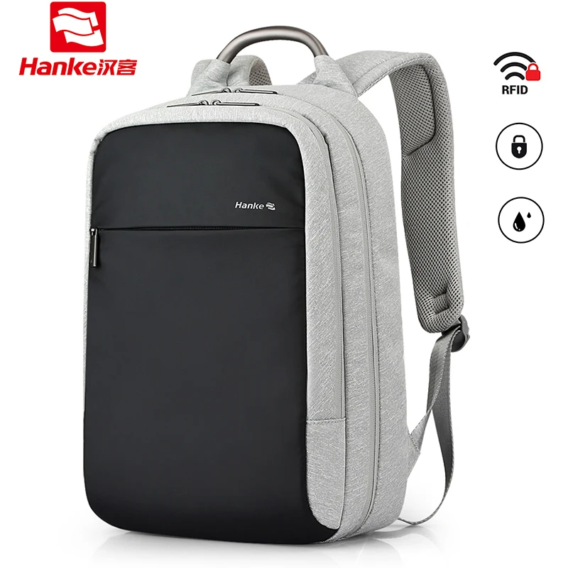 Hanke Anti theft Expandable Laptop Men Backpack Male Schoolbag Female