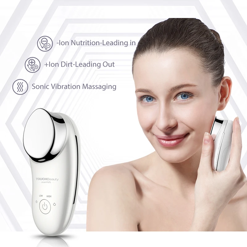 TOUCHBeauty новое мини ультразвуковое устройство для массажа лица ионная инфузия