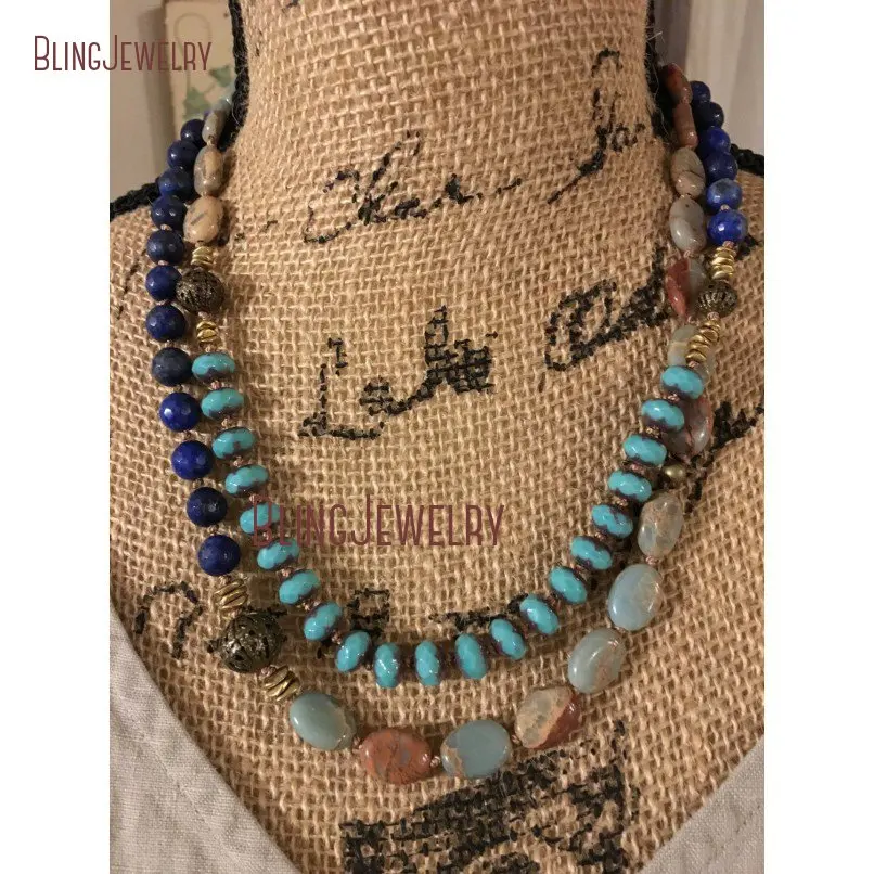 20181212-NM20375-bohemian long layering aqua terra jasper lapis and czech beads hand knotted necklace_2