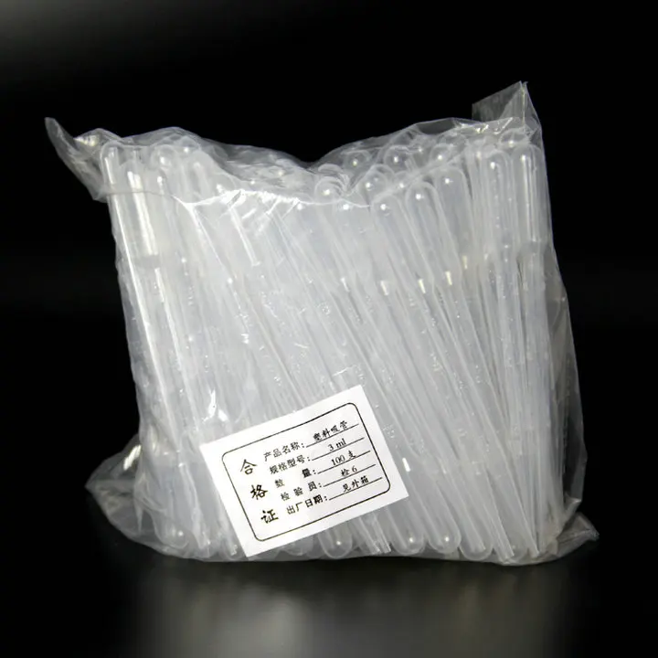 100 шт пластиковая пастеровая Пипетка для переноса пипетки капельница полиэтилен 0,2 мл/0,5 мл/1 мл/2 мл/3 мл