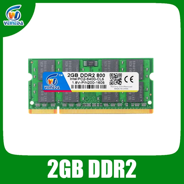 Cheap VEINEDA Sodimm DDR2 2GB 800 ddr2 notebook 2GB 667 for Intel amd mobo Support ram ddr2 Laptop 2gb pc533 Cheap VEINEDA Sodimm DDR2 2GB 800 ddr2 notebook 2GB 667 for Intel amd mobo Support ram ddr2 Laptop 2gb pc533