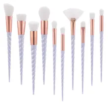 Unicornio Hilos cosmética Cepillos profesional maquillaje Cepillos Fibra Cepillos set cosmética Herramientas ceja Delineador de ojos Polvos de maquillaje Cepillos