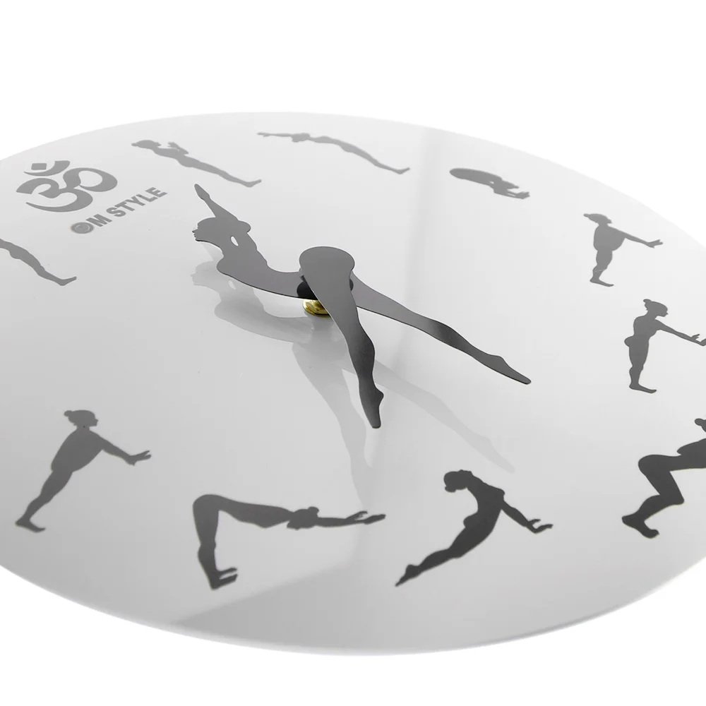 Креативные Часы для балерины, танцовщицы, йоги, здоровый спортивный силуэт, настенные часы, уникальные культовые часы, Современный домашний декор