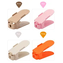 10pcs/Set 7 Colors Fashion Double Shoe Racks Cleaning Storage Shoes Rack Convenient Shoebox Shoes Organizer Stand Shelf