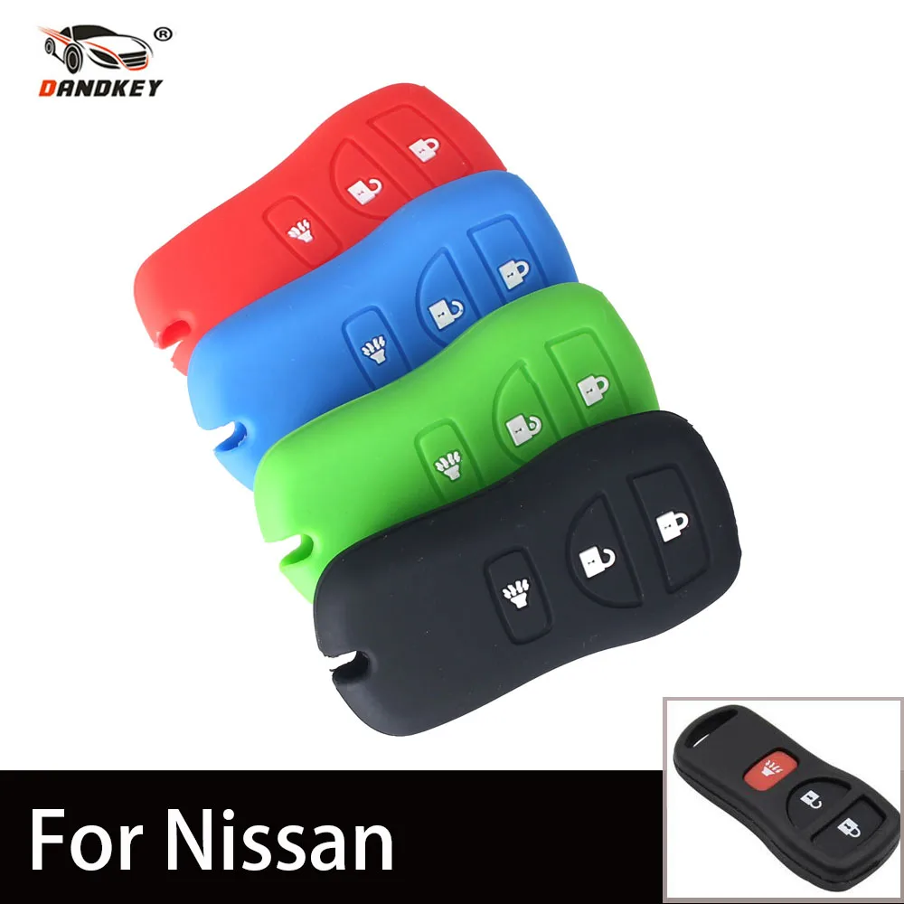 DANDKEY Silicone Key Cover For Nissan Sentra Frontier Murano Nv