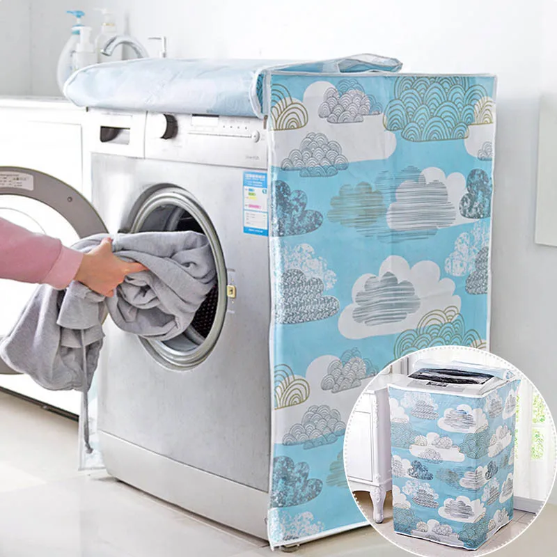

Sunscreen Portable PEVA Dust Proof Covers Front Top Open Washing Machine Cover 1 PC Protective Dust Waterproof
