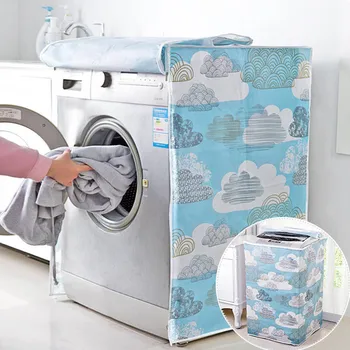 

Sunscreen Portable PEVA Dust Proof Covers Front Top Open Washing Machine Cover 1 PC Protective Dust Waterproof