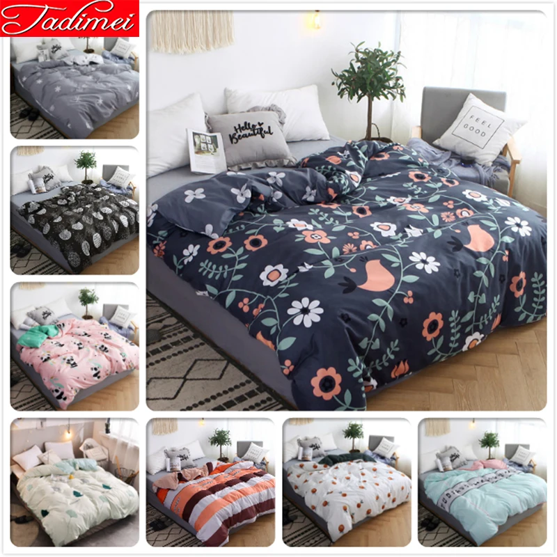 

New Creative Fashion 1 piece Bed Duvet Cover Adult Kids Soft Cotton Bed Linen Single Full Queen King Size Bedspreads Bedclothes