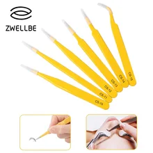 Антистатические нержавеющая сталь пинцет для наращивания ресниц бровей точность изогнутые прямые Пинцет щипцы для технического обслуживания Repair Tool