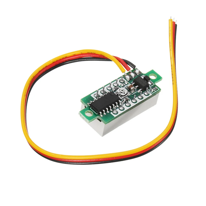 0,28 дюймов Мини цифровой индикатор напряжения DC 0-100 V 3 кабеля с защитой черный/зеленый/красный тестер батареи для модели с дистанционным управлением, для Дронов